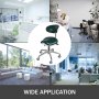 Silla Taburete Ergonómico Ajustable Verde Giratoria con Ruedas y Respaldo de PU para Médicos Salón de Spa de Masaje Dentista