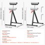 VEVOR 2 PCS Soporte con Rodillos Carga de 61kg, Altura Ajustable 680-1079,5mm con Cabezal de Rodillo de Acero Pulido de 292,1mm para Soporte de Extensión para Carpintería con Salida de Sierra de Mesa