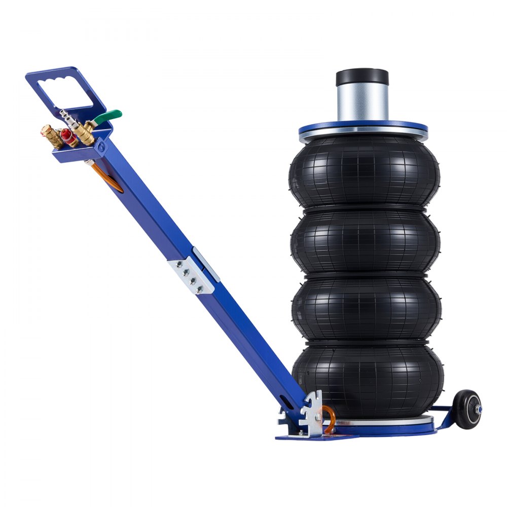 VEVOR Gato Neumático para Coches 6 T, 4 Capas con Columna Elevada, Manivela Ajustable y Almohadilla de Goma Gruesa, Elevación 170 a 583 mm, para Coches, SUV y Camionetas, 1220 x 325 x 170–583 mm