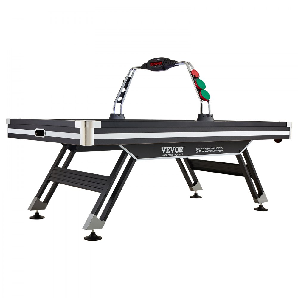 VEVOR Mesa de Hockey de Aire para Niños y Adultos Juego Air Hockey Mesa Marcador Electrónico Luces LED con 2 Discos y 2 Empujadores Juego de Hockey para Sala de Juegos, Hogar, 226,3x125x82 cm