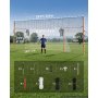 VEVOR Portería de Fútbol 4,84 x 2,12 m, Estructura de Hierro y Red de PE, con Barrera Trasera, Red de Puntería, Estacas para el Suelo, Cuerdas, para Deportes al Aire Libre, Jóvenes y Adultos