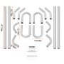 VEVOR kit de Escape Tubo Galvanizado Universal con Junta Deslizante y Tubo de Escape 16 Piezas 57,15 mm para Sistema de Escape, Apto para Garajes, Tiendas de Reparación de Automóviles, Tiendas 4S