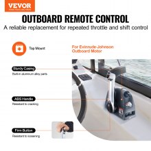 VEVOR Caja de control remoto fueraborda, compatible con Evinrude Johnson 5006186, control de acelerador de barco de montaje superior, con interruptor de ajuste eléctrico, para dirección