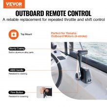 VEVOR Caja de control remoto fueraborda, compatible con Yamaha de 4 tiempos 704-48205-P1, control de acelerador de barco de montaje superior, con interruptor de ajuste y conector de 5 pines