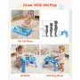 VEVOR Mesa de Aprendizaje para Niños Más de 6 Meses, Mesa de Actividades de Aprendizaje con Temática Espacial, Proyector de Estrellas con Luz Suave y Más de 133 Fuentes de Sonido, Pilas No Incluidas