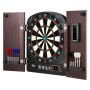 VEVOR Juego de Tablero de Dardos y Gabinete, Paquete Listo para Jugar Juego de Gabinete de Dardos, Oculto con Puntuación Electrónica, Fácil Montaje, Completo con Todos los Accesorios, Φ 34,3 cm