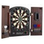 VEVOR Juego de Tablero de Dardos y Gabinete, Paquete Listo para Jugar Juego de Gabinete de Dardos, Oculto con Puntuación Electrónica, Fácil Montaje, Completo con Todos los Accesorios, Φ 34,3 cm