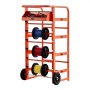 VEVOR Portacarretes de Alambre, Dispensador de Múltiples Carretes con 11 Varillas, Ruedas, Soporte para Cables con Bandeja para Guardar Cableado para Uso Eléctrico, Industrial y Minorista