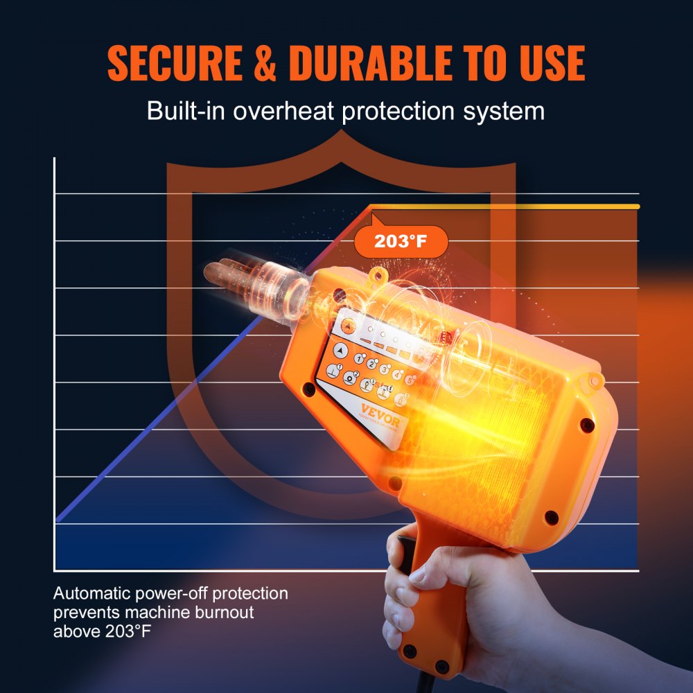 VEVOR Kit de Soldadura de Pernos para Extractor de Pernos de Carrocería de 800W 5 modos, Pistola Soldadora, Máquina de Reparación de Abolladuras de Carrocería, 13 Accesorios para Automóviles, Camiones