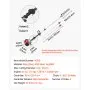 VEVOR Motosierra de Pértiga a Gasolina, Motosierra Inalámbrica de 43 cc y 2 Tiempos con Barra de Corte de 25,4 cm, Tanque de Combustible de 850 ml y Extensible de 2,08-3,58 m para Podar Árboles