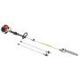 VEVOR Gas Pole Saw, 25CC 2 Stroke Gas Powered Pole Saws with 30.5 cm Cutting Bar, Cordless Tree Trimmer with 650ml Fuel Tank, 2.12 to 3.62 m Extendable, Powerful Chainsaw for Tree Trimming Pruning