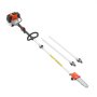 VEVOR Motosierra de Pértiga a Gasolina, Motosierra Inalámbrica de 33 cc y 2 Tiempos con Barra de Corte de 20,3 cm, Tanque de Combustible de 850 ml y Extensible de 2,04-3,54 m para Podar Árboles