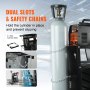 VEVOR Carro de Soldadura de 2 Niveles Carrito para Soldadura de 4 Cajones Carga de 120kg Ruedas Giratorias de 360° Cadenas Seguridad Depósitos Carro de Soldadura MIG sobre Ruedas para Taller de Plasma