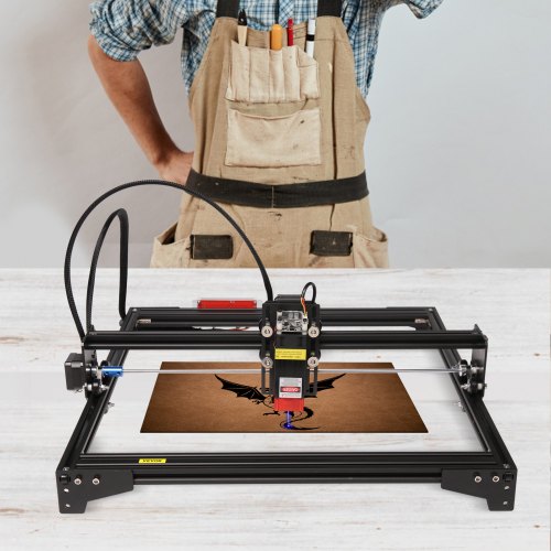 VEVOR Mini Grabador Láser 410 x 400 mm 5,5W Máquina de Grabado Lláser Compatible con Windows7/8/10/11, iOS/Android Máquina de Grabado CNC para Grabar Papel, Madera, Cuero, Tela, Plástico, Acrílico