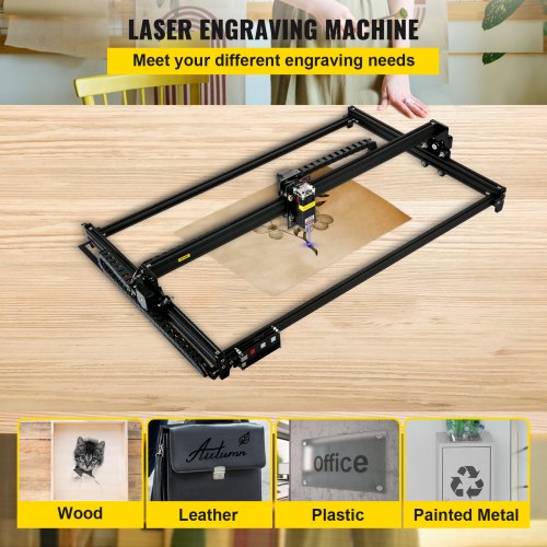 VEVOR Mini Grabador Láser 460 x 810 mm 6W Máquina de Grabado Lláser Compatible con Windows7/8/10/11, iOS/Android Máquina de Grabado CNC para Grabar Papel, Madera, Cuero, Tela, Plástico, Acrílico