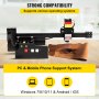 VEVOR Mini Grabador Láser 190 x 170 mm 4,5W Máquina de Grabado de Escritorio Compatible con Windows7/8/10/11, iOS/Android Máquina de Grabado CNC para Papel, Madera, Cuero, Tela, Plástico, Acrílico