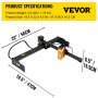 VEVOR Laser Engraving Machine, working area 270 x 440 mm, engraving device, 0.02 mm laser engraver, 450 nm engraving milling, 5.5 W laser cutting machine, 6000 mm/min. Suitable for wood, metal, acrylic.