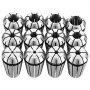 VEVOR ER16 Collet Set 1/16"-13/32" 12 Piece ER16 Spring Collet Chuck Set, for CNC Milling Machines & Drill Presses, 0.0008" TIR High Concentricity, Lathe Chuck Tool with Storage Case, Alloy Steel
