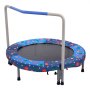 VEVOR Kids Trampoline Outdoor Trampoline 91.44 cm Foldable Trampoline with Handle, Rebounder Trampoline Garden Trampoline for Toddlers, Birthday Gift for Children 3 Years and Up, 100 kg Weight Capacity, Blue