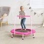 VEVOR Trampolín para Niños para Interiores y Exteriores, Mini Trampolín Plegable con Asa, Trampolín de Rebote para Niños de 3 Años en Adelante, para Niños y Niñas para Divertirse, Rosa, 920 x 805 mm