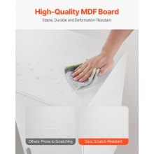 VEVOR Mesa de Niños 1050 x 440 x 751 mm con Cajón y Estante Ajustable, Blanco