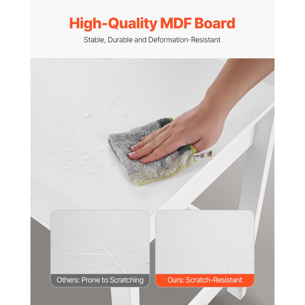 VEVOR Escritorio para Niños de 1000 x 480 x 751 mm, Mesa de Estudio Moderna y Sencilla con Cajón Mesa Rectangular para Niños para Dibujar, Leer y Escribir en el Hogar y Dormitorio, Blanco