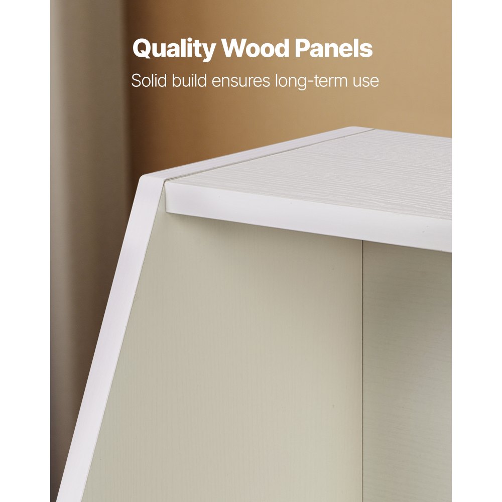 VEVOR Librería Infantil de Madera, Estantería para Juguetes de 1020 x 297 x 600 mm con 2 Cajones Móviles y Espacio de Almacenamiento, Mueble para Niños para Habitación Infantil y Salón, Blanco