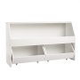 VEVOR Librería Infantil de Madera, Estantería para Juguetes de 1020 x 297 x 600 mm con 2 Cajones Móviles y Espacio de Almacenamiento, Mueble para Niños para Habitación Infantil y Salón, Blanco