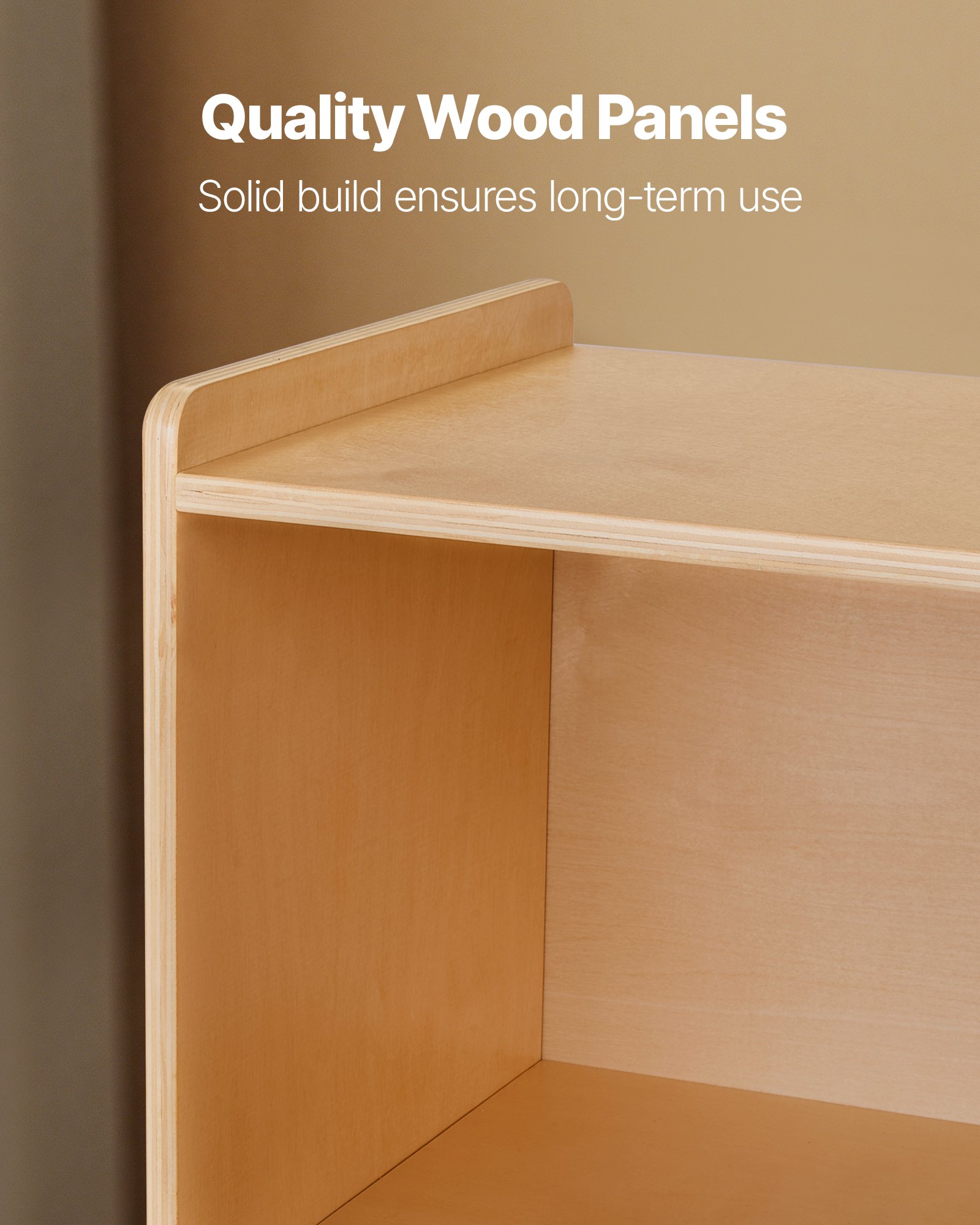 VEVOR Montessori Bookshelf, 1140 mm Width Toy Storage Organizer, 5-Section Kids Display Storage Cabinet, Daycare Furniture, Kids Bookshelf for Bedroom, Nursery, Living Room, Entryway, Preschool, Brown