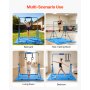 VEVOR Barra de Gimnasia Plegable Capacidad de 63,5 kg con Colchoneta, Barra Horizontal con Altura Ajustable de 5 Niveles 914 a 1321 mm, Equipo de Entrenamiento en Casa, Estructura Estable, Azul