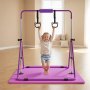 VEVOR Barra de Gimnasia Plegable Capacidad de 63,5 kg con Colchoneta, Barra Horizontal con Altura Ajustable de 5 Niveles 914 a 1321 mm, Equipo de Entrenamiento en Casa, Estructura Estable, Morado