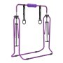VEVOR Barra de Gimnasia Plegable Capacidad de 63,5 kg con Colchoneta, Barra Horizontal con Altura Ajustable de 5 Niveles 914 a 1321 mm, Equipo de Entrenamiento en Casa, Estructura Estable, Morado