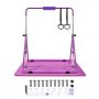 VEVOR Barra de Gimnasia Plegable Capacidad de 63,5 kg con Colchoneta, Barra Horizontal con Altura Ajustable de 5 Niveles 914 a 1321 mm, Equipo de Entrenamiento en Casa, Estructura Estable, Morado