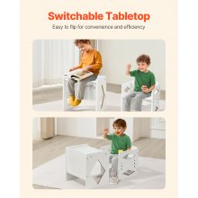 VEVOR Juego de Mesa 392 x 300 x 381 mm y Silla para Destete para Niños, Blanco