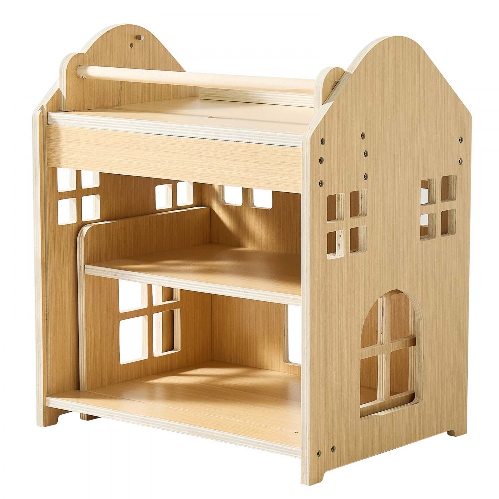 VEVOR Juego de Mesa y Silla Montessori para Bebés de 1-5 Años de Madera, Mesa de Aprendizaje Convertible en Casita, con Pizarra Desmontable Estante de Almacenamiento, para Comer Jugar Dibujar Leer