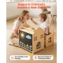 VEVOR Juego de Mesa y Silla Montessori para Bebés de 1-5 Años de Madera, Mesa de Aprendizaje Convertible en Casita, con Pizarra Desmontable Estante de Almacenamiento, para Comer Jugar Dibujar Leer