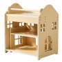 VEVOR Juego de Mesa y Silla Montessori para Bebés de 1-5 Años de Madera, Mesa de Aprendizaje Convertible en Casita, con Pizarra Desmontable Estante de Almacenamiento, para Comer Jugar Dibujar Leer