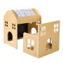 VEVOR Juego de Mesa y Silla Montessori para Bebés de 1-5 Años de Madera, Mesa de Aprendizaje Convertible en Casita, con Pizarra Desmontable Estante de Almacenamiento, para Comer Jugar Dibujar Leer