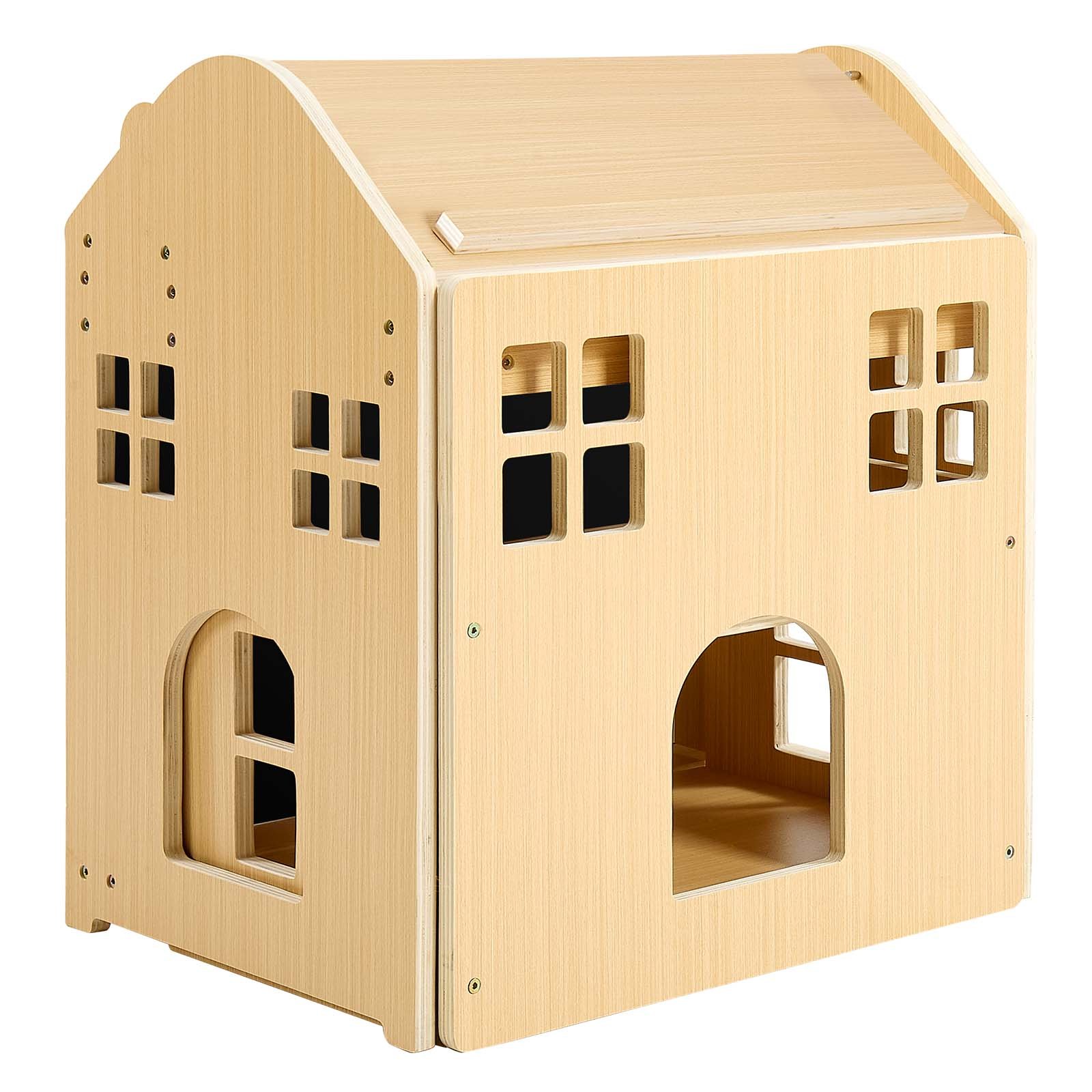 VEVOR Juego de Mesa y Silla Montessori para Bebés de 1-5 Años de Madera, Mesa de Aprendizaje Convertible en Casita, con Pizarra Desmontable Estante de Almacenamiento, para Comer Jugar Dibujar Leer
