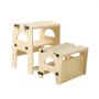 VEVOR Torre de Aprendizaje Montessori Plegable para Niños Multifuncional, Torre Ayudante de Cocina Infantil, Juego de Mesa y Silla Convertible para Bebés de Madera, para Destete Comer Jugar Dibujar