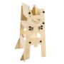 VEVOR Torre de Aprendizaje Montessori Plegable para Niños Multifuncional, Torre Ayudante de Cocina Infantil, Juego de Mesa y Silla Convertible para Bebés de Madera, para Destete Comer Jugar Dibujar