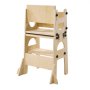 VEVOR Torre de Aprendizaje Montessori Plegable para Niños Multifuncional, Torre Ayudante de Cocina Infantil, Juego de Mesa y Silla Convertible para Bebés de Madera, para Destete Comer Jugar Dibujar