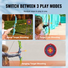 VEVOR 2 Juegos de Arco y Flecha para Niños con Objetivos de Pie, 20 Flechas