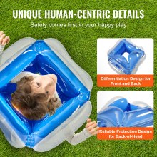VEVOR Burbuja Inflable Diámetro de 0,6 m 2 Piezas Bola de Parachoques de Burbuja de Hámster de PVC Grosor  de 0,3 mm para Niños y Adolescentes Juegos al Aire Libre Juguetes de Parachoques Rojo y Azul