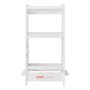 VEVOR Children's Step Stool, 158.9 kg Weight Capacity, 844 x 553 x 482 mm, Pine Wood & Bamboo, Height Adjustable from 328 to 520 mm, Learning Tower, Children's Step Stool, White