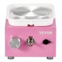 VEVOR Mini Pottery Wheel, 0-320 RPM, Adjustable Speed, Detachable Basin Forming Machine, 2.56 in/3.94 in, 2 Turntables, Electric Ceramic Pottery Wheel, 18-Piece Accessory Set, for Arts and Crafts, DIY, Pink