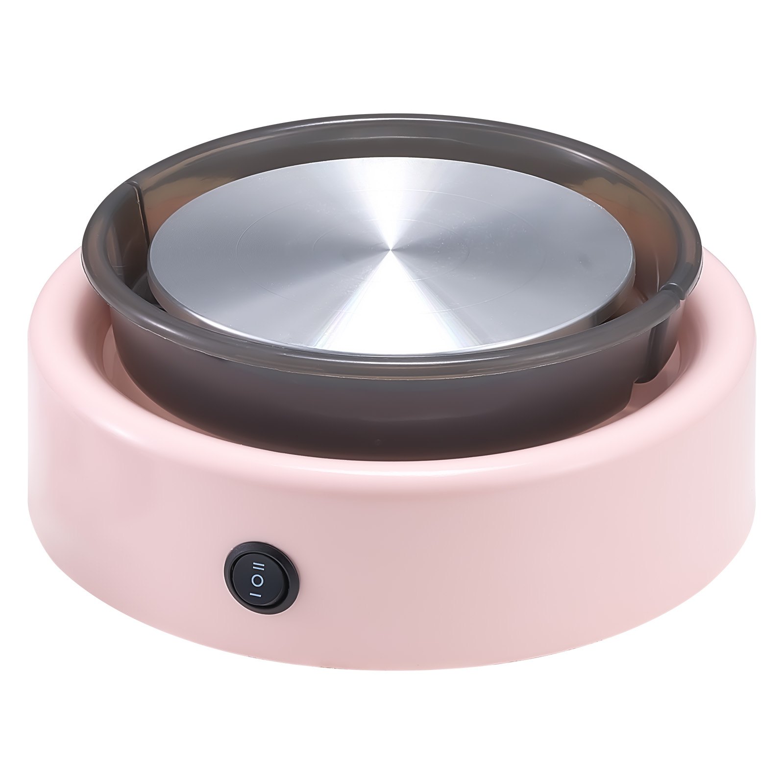 VEVOR Mini Torno de Cerámica, Plato Giratorio de 158 mm Rotación Hacia Adelante/Atrás Velocidad Ajustable, Torno de Arcilla Redondo Eléctrico con Herramientas para Moldear Arcilla para Niños, Rosa
