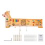 VEVOR Activity Wall Puppy Design, 12 Games, Sensory Montessori Wall Toy for Children 3-12 Years Old, Montessori Learning Activity Center, Ideal for Playrooms, Children's Rooms, Classrooms