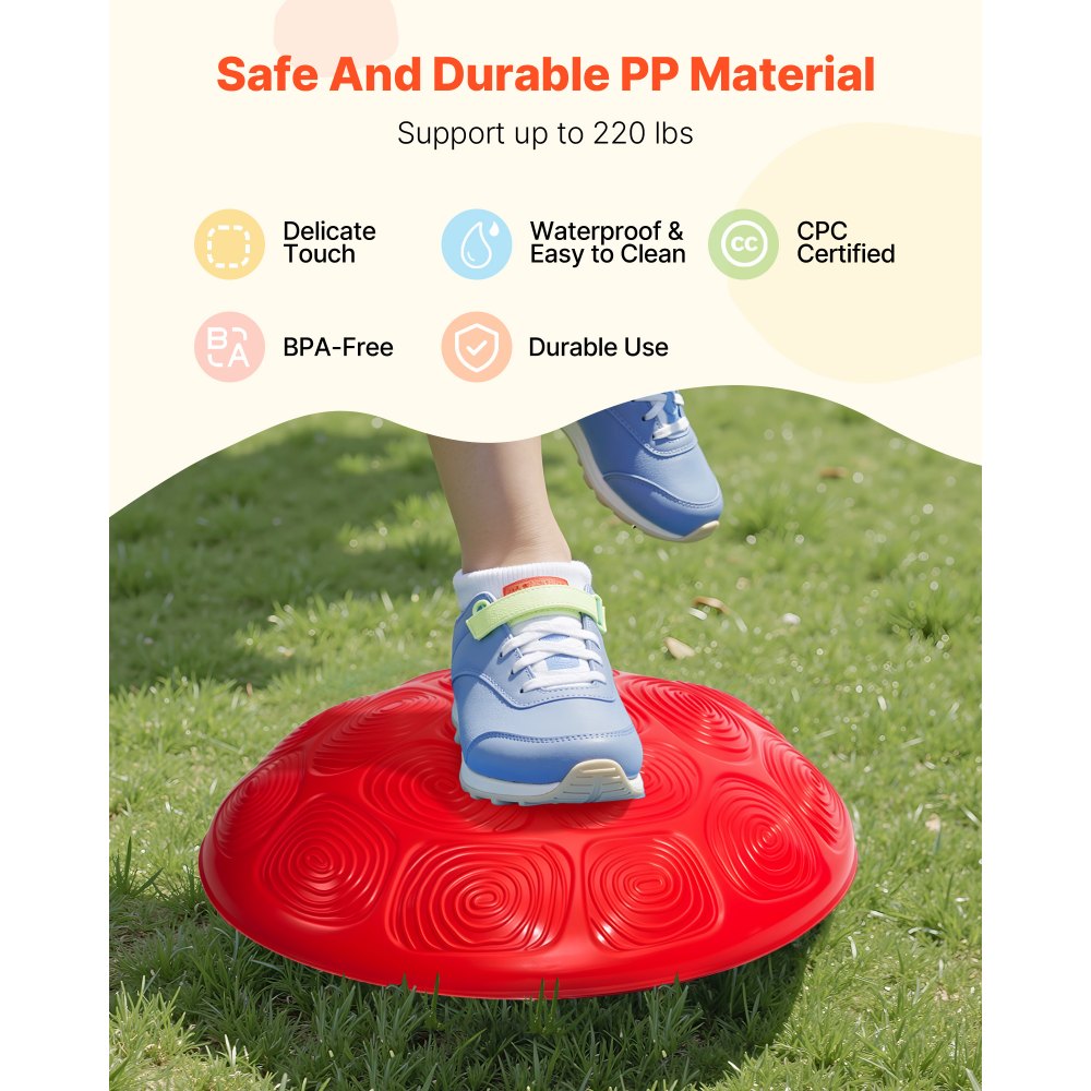 VEVOR 6 PCS Piedras para Escalones de Equilibrio de Tortuga Biónica para Niños Piedras para Saltar para Niños Juego de Coordinación de Carrera de Obstáculos para Niños Pequeños de 3 Años en Adelante