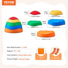 VEVOR 5 PCS Piedras para Escalones de Equilibrio Polígono Geométrico para Niños